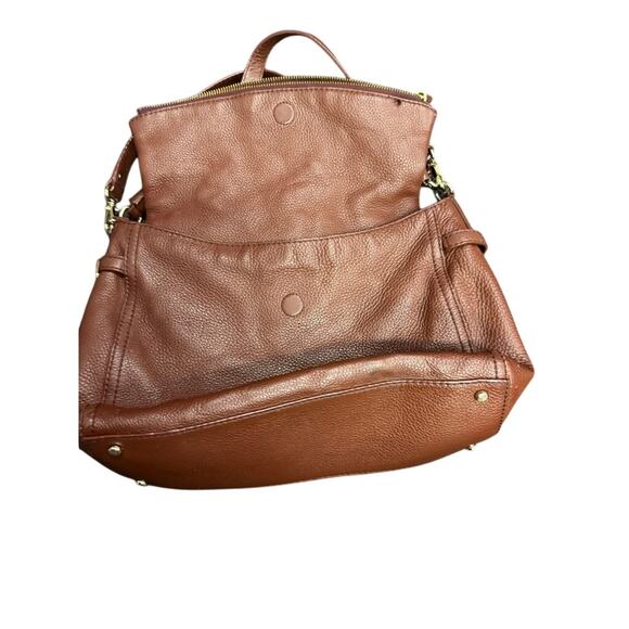 Kate Spade Burgundy Pebbled Leather Shoulder Hobo Bag Soft Slouchy - Picture 7 of 13